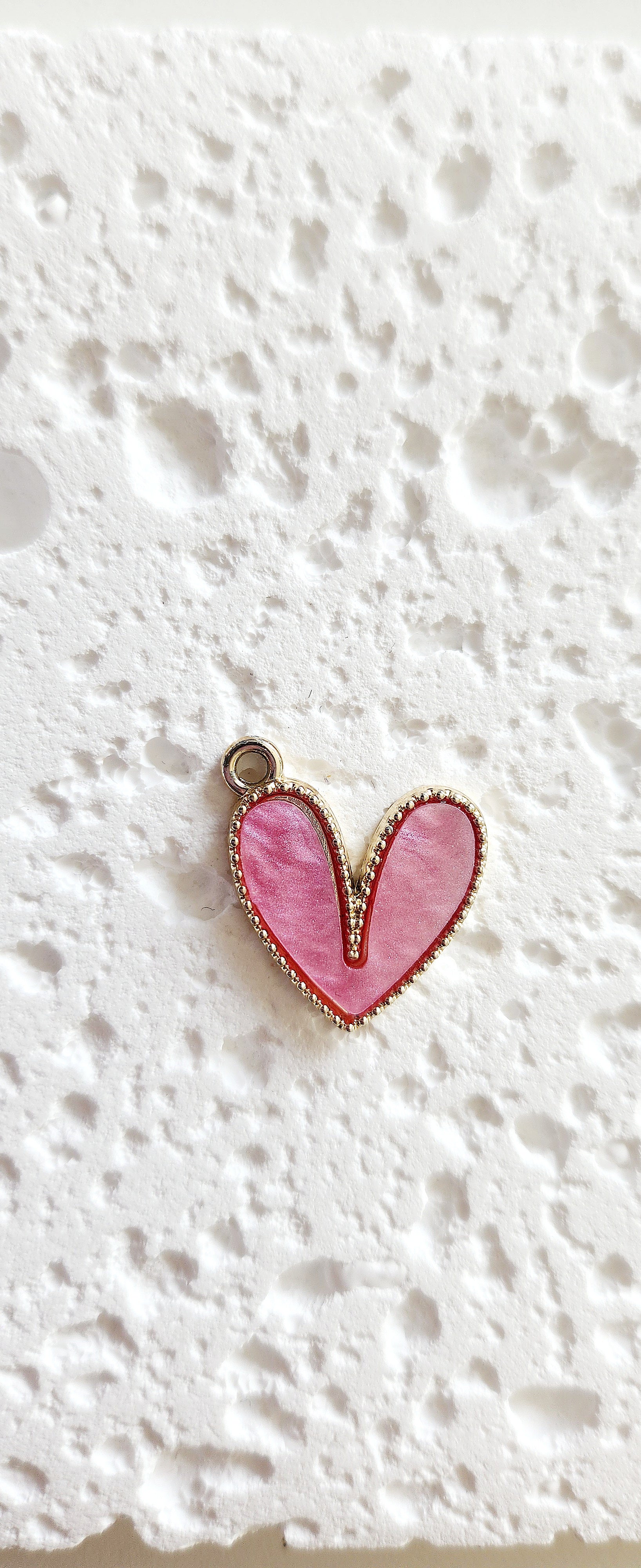 Charms à choisir – Coeur résine