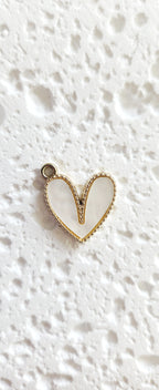 Charms à choisir – Coeur résine