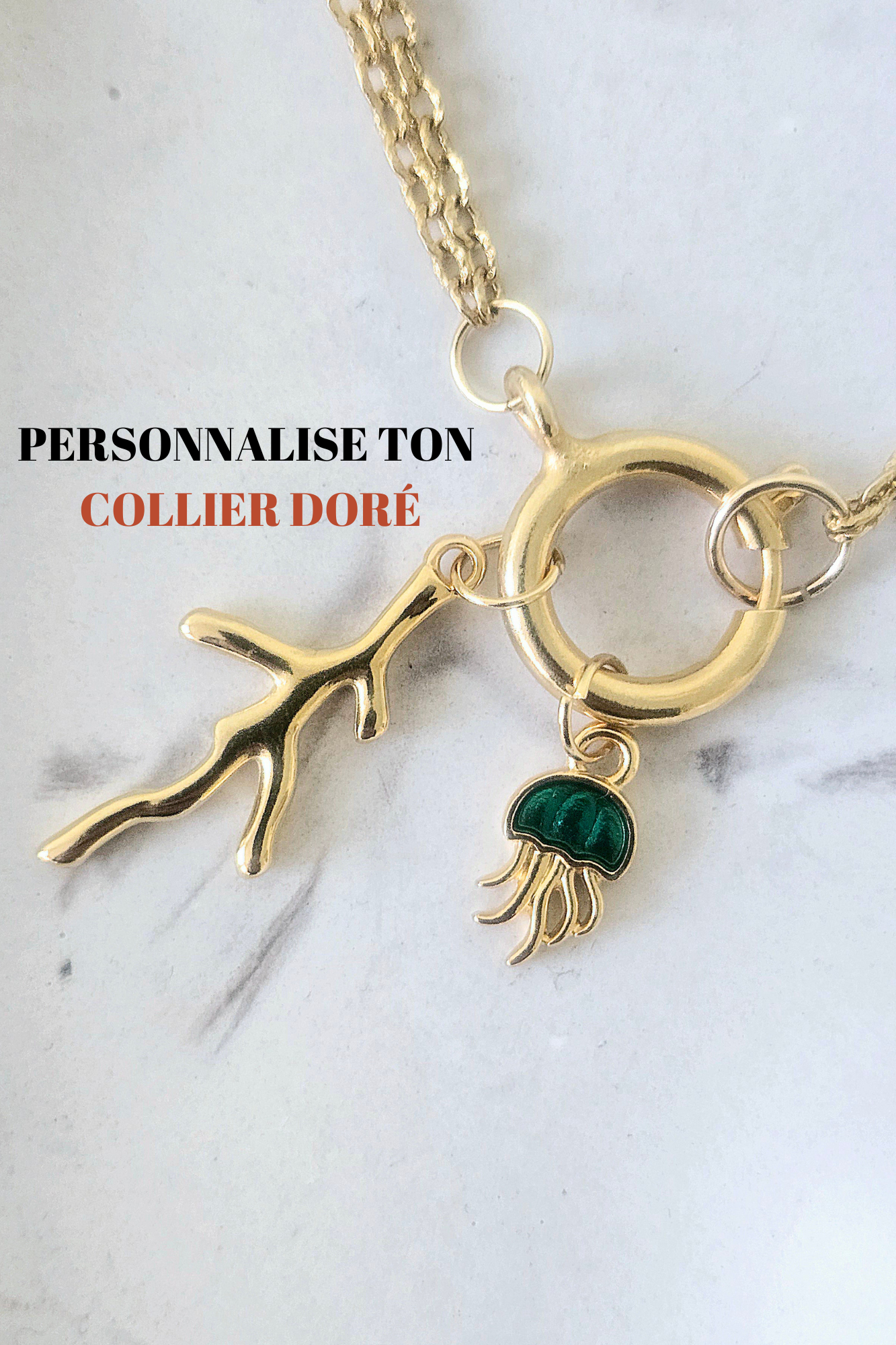 Collier à composer – chaîne maille forçat